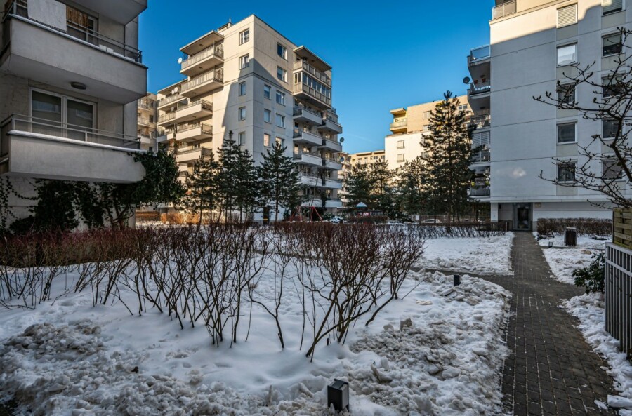 Warszawa, Mokotów, Rajska, Mieszkanie na parterze na Marinie Mokotów z ogródk