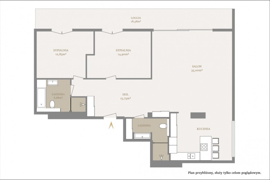 Warszawa, Wilanów Zawady, Bruzdowa, Przestronny stylowy apartament | Plac Vogla