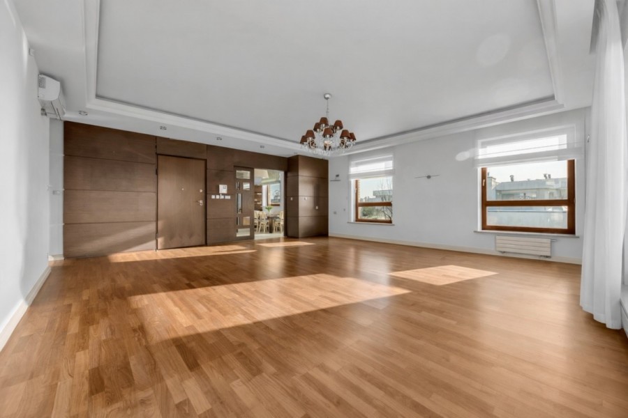 Warszawa, Wilanów, Sarmacka, Penthouse 147m2, 4 pokoje, taras 139m2, winda bezp