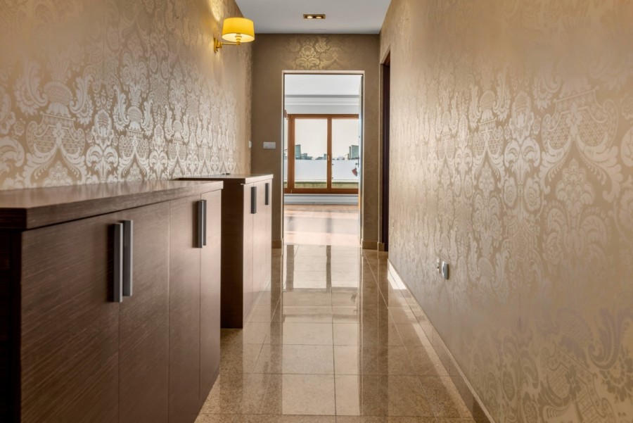 Warszawa, Wilanów, Sarmacka, Penthouse 147m2, 4 pokoje, taras 139m2, winda bezp