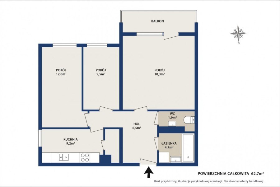 Warszawa, Białołęka Tarchomin, Pabla Picassa, Narożne 3 pokoje z oddzielną kuchnią Tarchomin