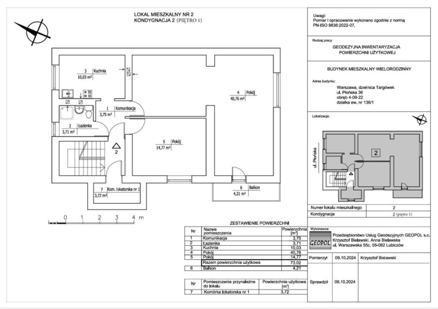 Warszawa, Targówek, Płońska, 3 pokoje po remoncie z tarasem Parter Targówek