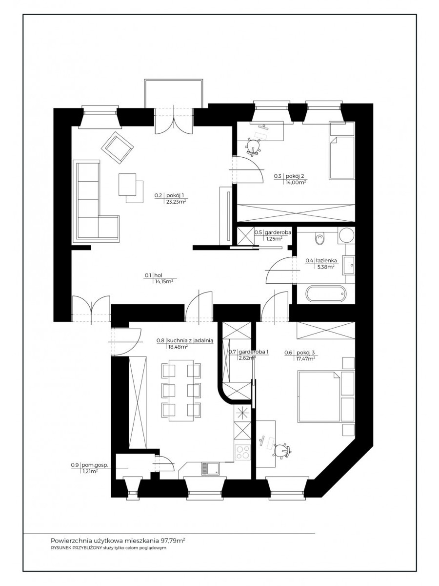 Warszawa, Praga, Targowa, Przestrzeń z duszą w sercu Pragi | 100 m² | Balkon