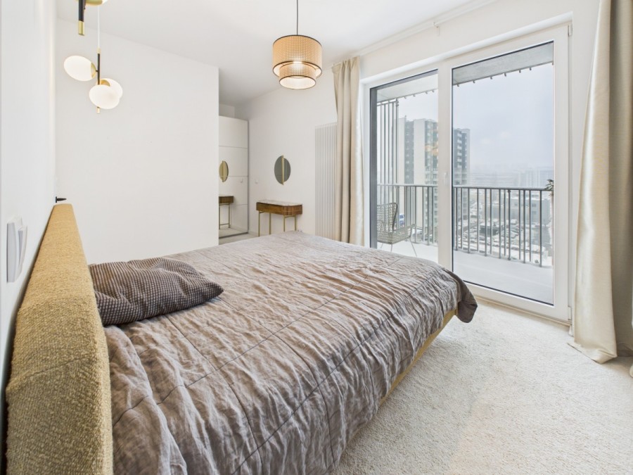 Warszawa, Wola, Gumińska, Dwa balkony / Widok na centrum / Stacja Wola