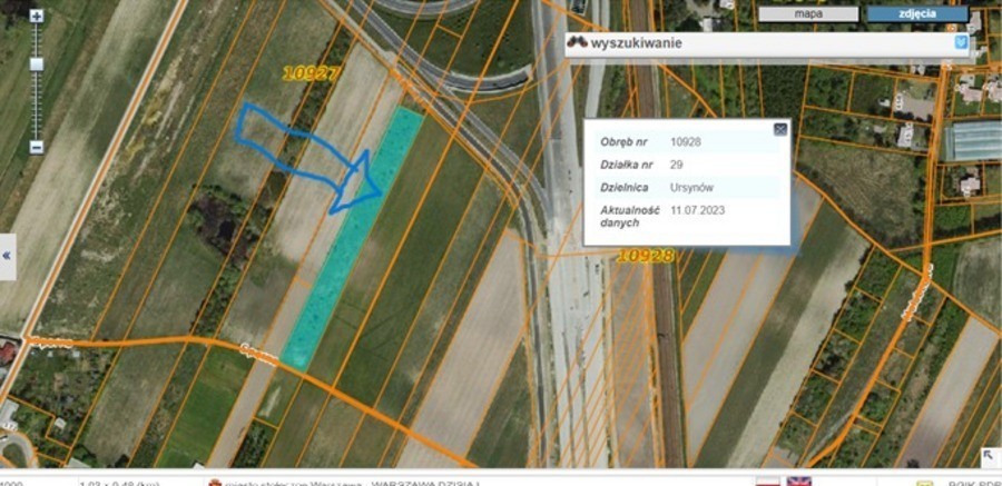 Warszawa, Ursynów, Sprzedam działkę 8235 m2 Ursynów