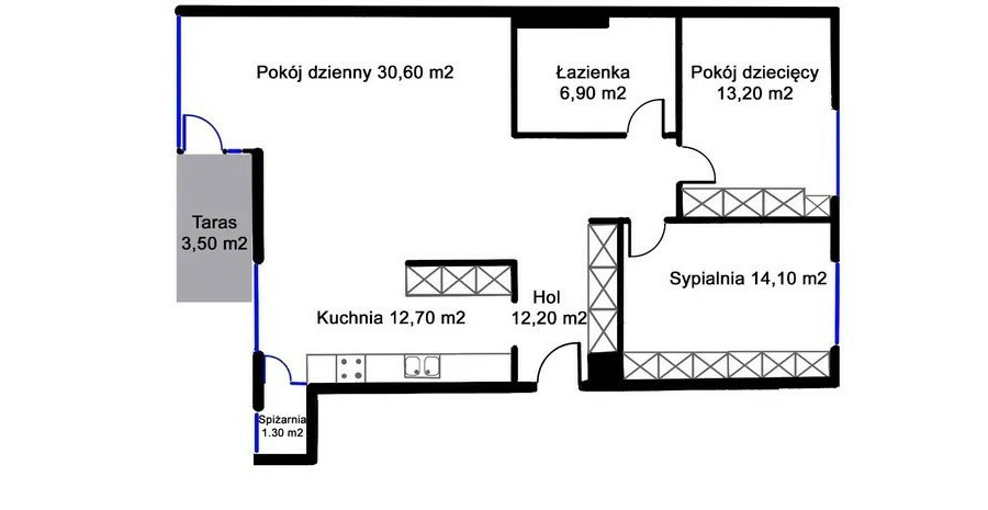 Warszawa, Mokotów, Karola Chodkiewicza, Komfortowe 3 pokoje | 90,95 m² | Eko Park