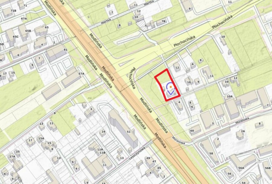Warszawa, Białołęka, Działka ul. Modlińska, PUU/PUM: 4516m2, Unikat!