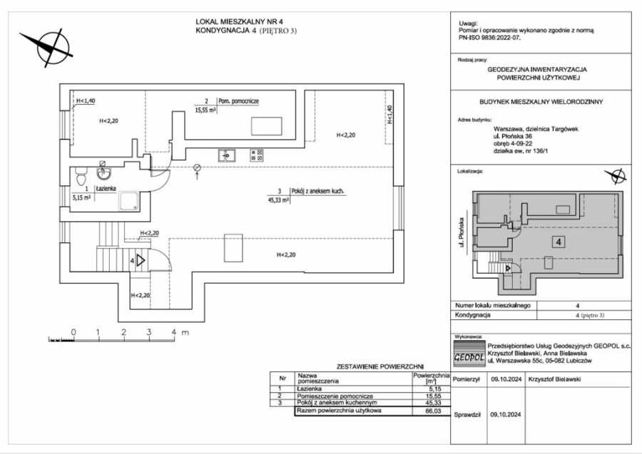 Warszawa, Targówek, Płońska, Gotowe do wprowadzenia!3 pokoje, Warszawa-Targówek