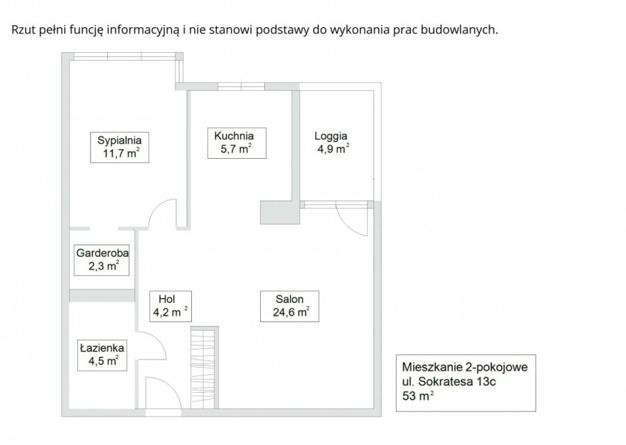 Warszawa, Bielany, Sokratesa, 2 pokoje | 53 m2 | Bielany, ul. Sokratesa