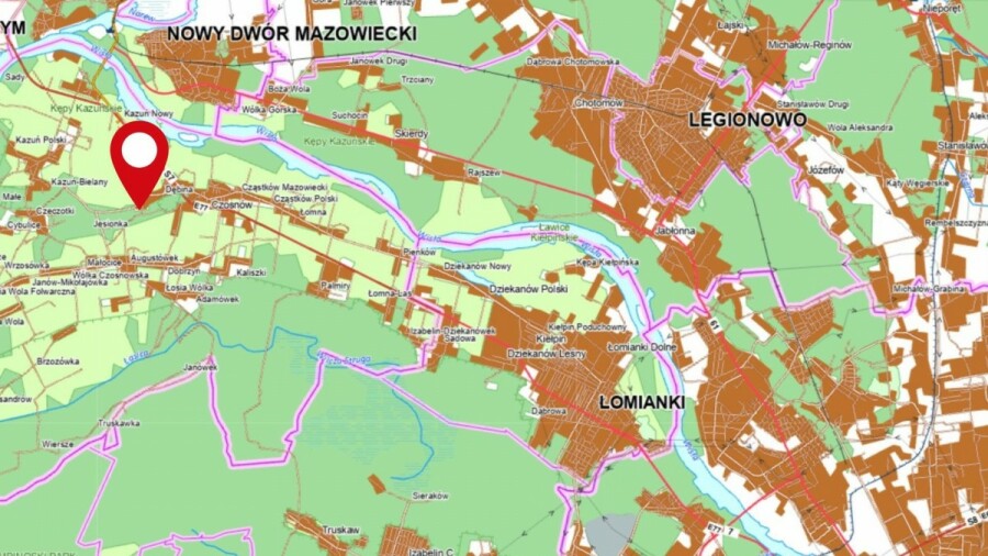 powiat nowodworski, Czosnów, Pańska, działka leśna tylko 20 min od Warszawy
