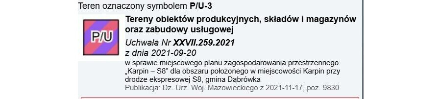 powiat wołomiński, Małopole, Warszawska, Przemysłowa, mpzp, dojazd asfaltem, serwisówka S8