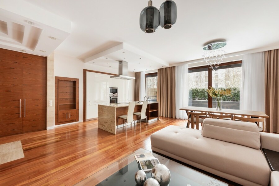 Warszawa, Wilanów, Sarmacka, Apartament 3 pokoje 92 m² + ogródek 9 m² + garaż