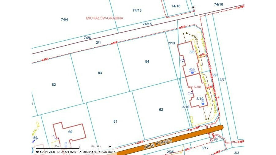 Warszawa, Białołęka, Poręby, 1230m2 Białołęka ul. Poręby grunt objęty MPZP
