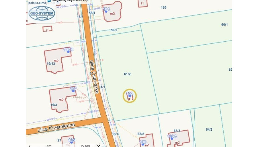Warszawa, Białołęka, Ostródzka, Ostródzka 2445m2 MPZP MN/U