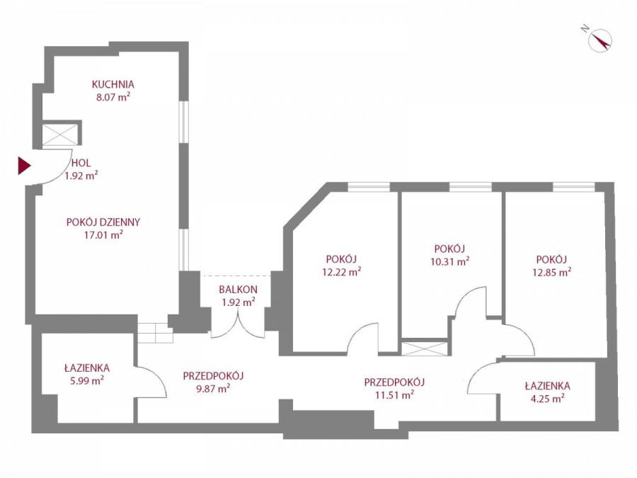 Warszawa, Praga-Północ, Stefana Okrzei, Nowoczesny apartament; 3 sypialnie