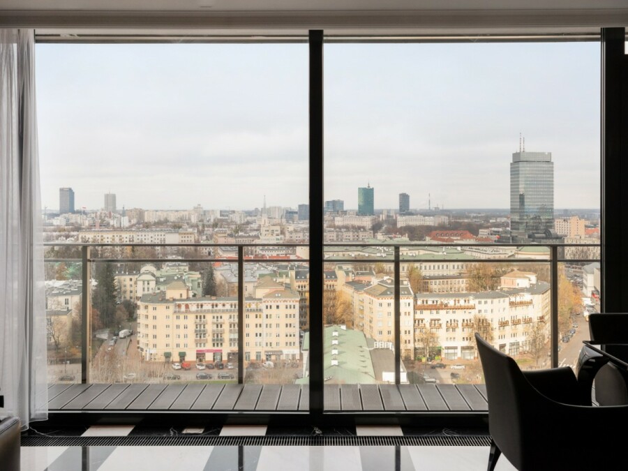 Warszawa, Śródmieście, Grzybowska, Luksusowy apartament z panoramicznym widokiem