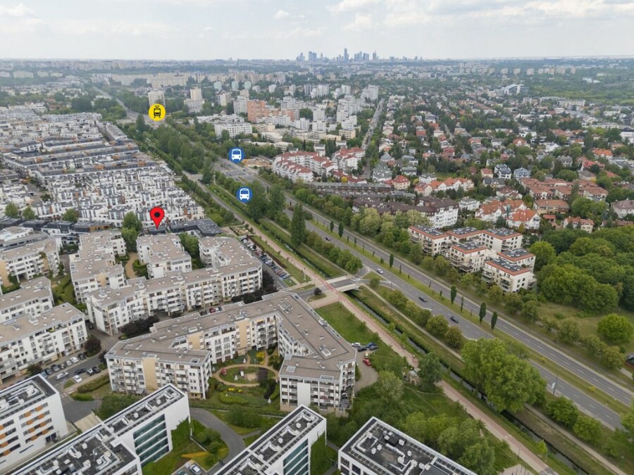 Warszawa, Wilanów, Rycerstwa Polskiego, Taras i 2 balkony 2020 r. Trójstronne Garaż