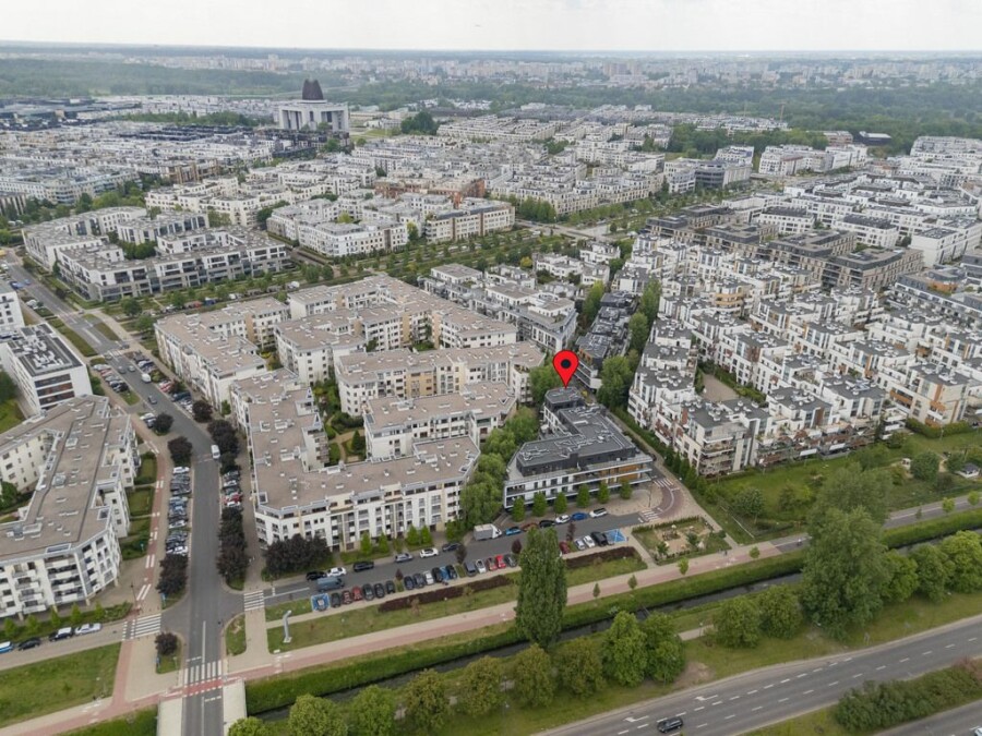 Warszawa, Wilanów, Rycerstwa Polskiego, Taras i 2 balkony 2020 r. Trójstronne Garaż