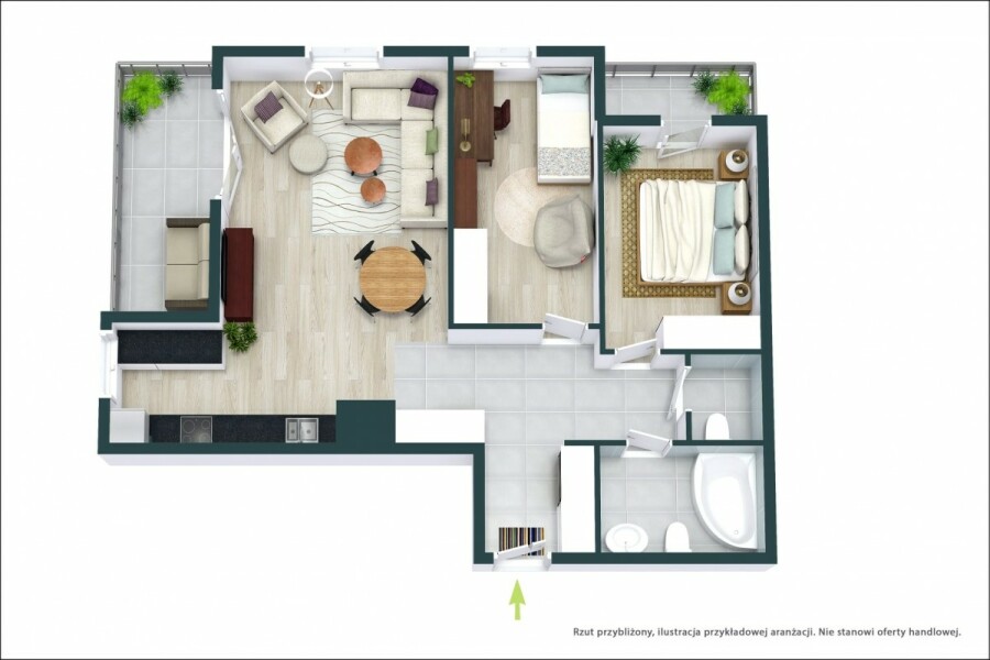 Warszawa, Białołęka, Skarbka Z Gór, 3 pokoje, 2 balkony, 82 m² | Derby Białołęka