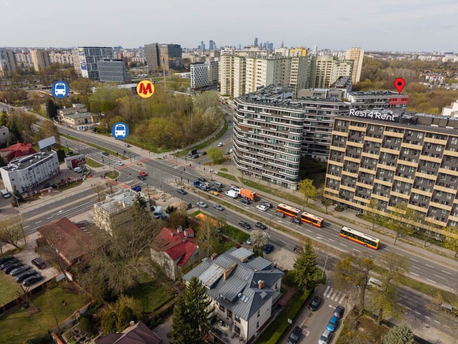 Warszawa, Mokotów, Bukowińska, Ostatnie piętro Metro Cisza i zieleń za oknem