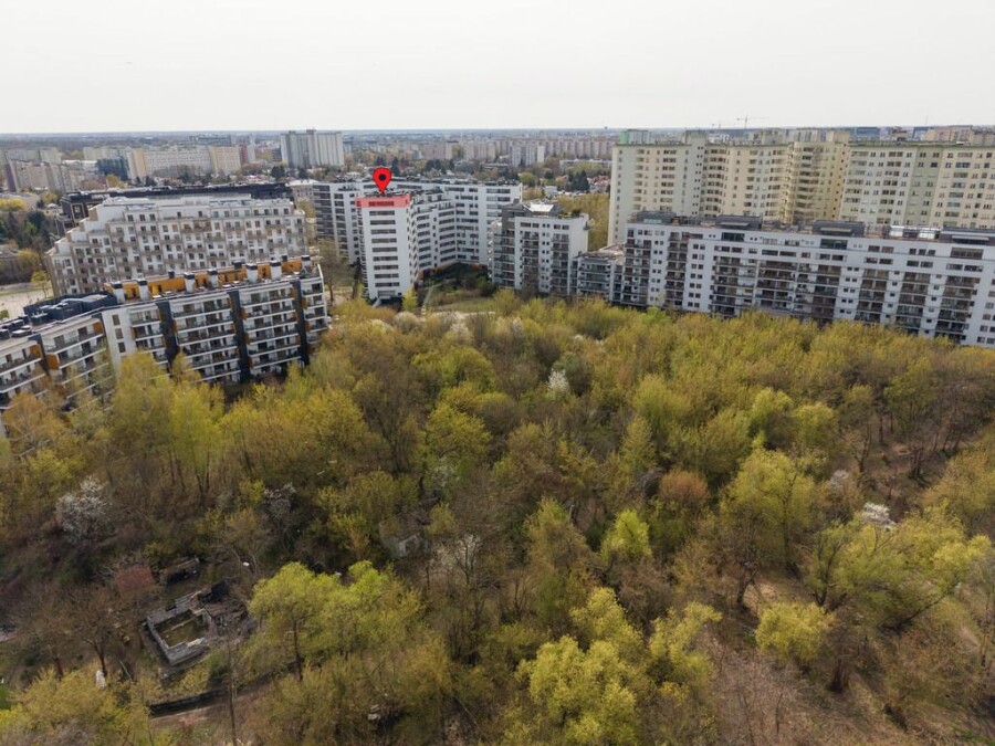 Warszawa, Mokotów, Bukowińska, Ostatnie piętro Metro Cisza i zieleń za oknem