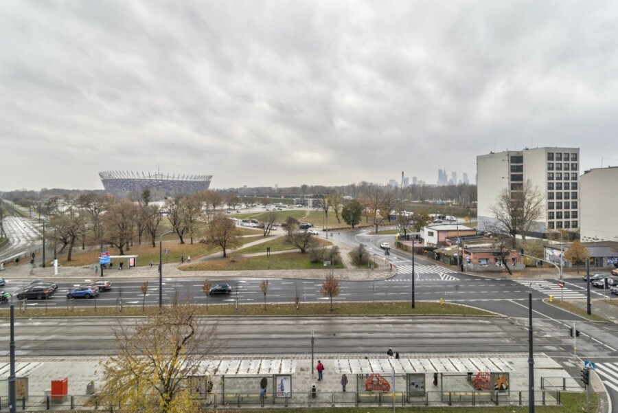 Warszawa, Praga-Północ Nowa Praga, Targowa, Wykończona kawalerka | Widok na Stad