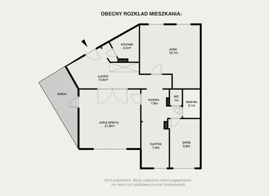 Warszawa, Praga-Południe, Janusza Meissnera, 4 pokoje 84,7 m² Gocław do remontu