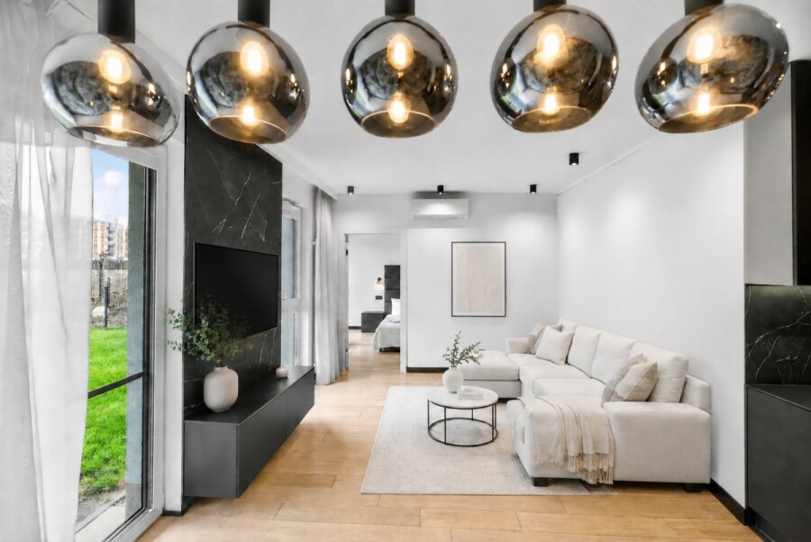 Warszawa, Bemowo Chrzanów, Batalionów Chłopskich, Designerskie mieszkanie 86 m² z ogrodem 135 m²