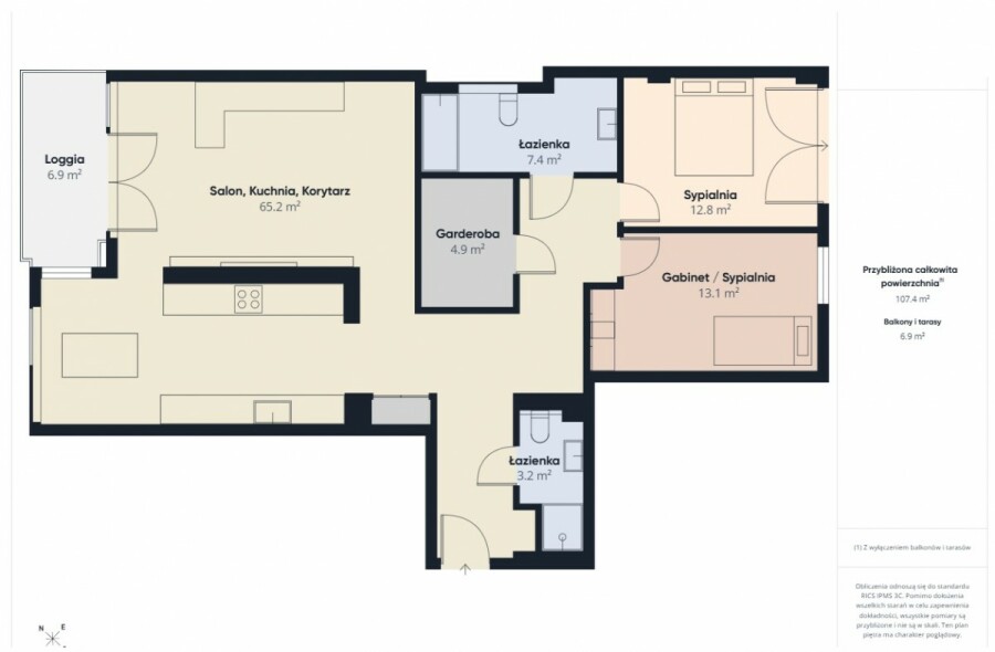 Warszawa, Wilanów, Kazachska, 108 m² Wilanów | 3 pokoje, 2 łazienki, 2 garaże