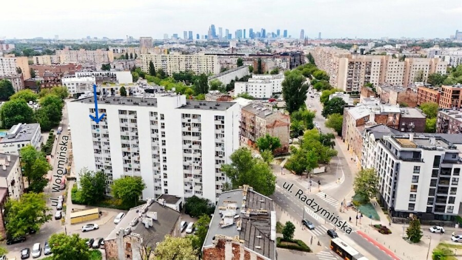 Warszawa, Praga-Północ, Ustawna kawalerka z aneksem sypialnym i widokiem