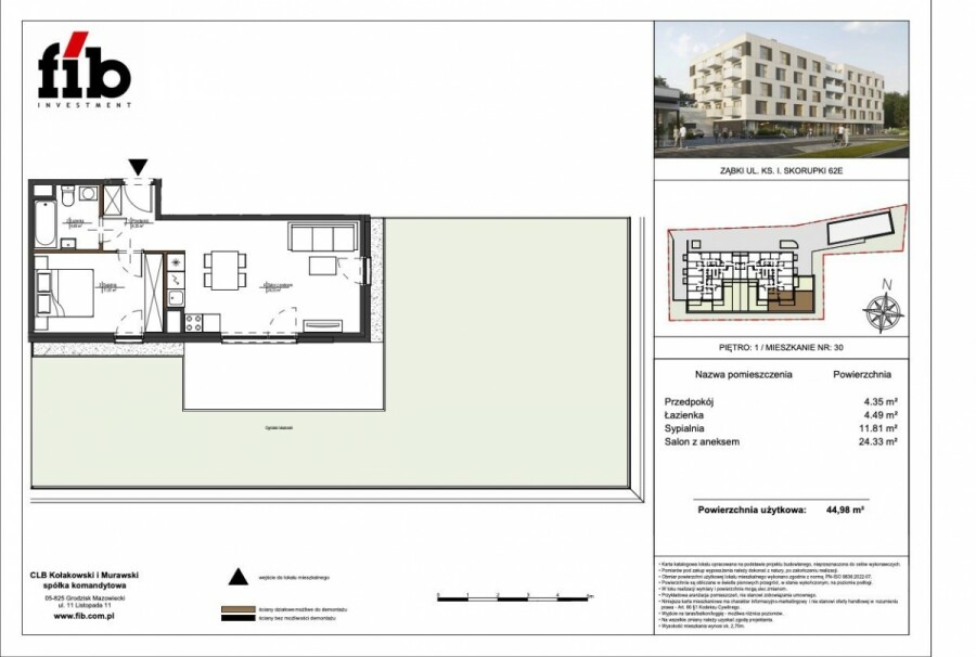 powiat wołomiński, Ząbki, Ks. Ignacego Skorupki, 2 pokoje | Taras 137 m2 | garaż | komórka