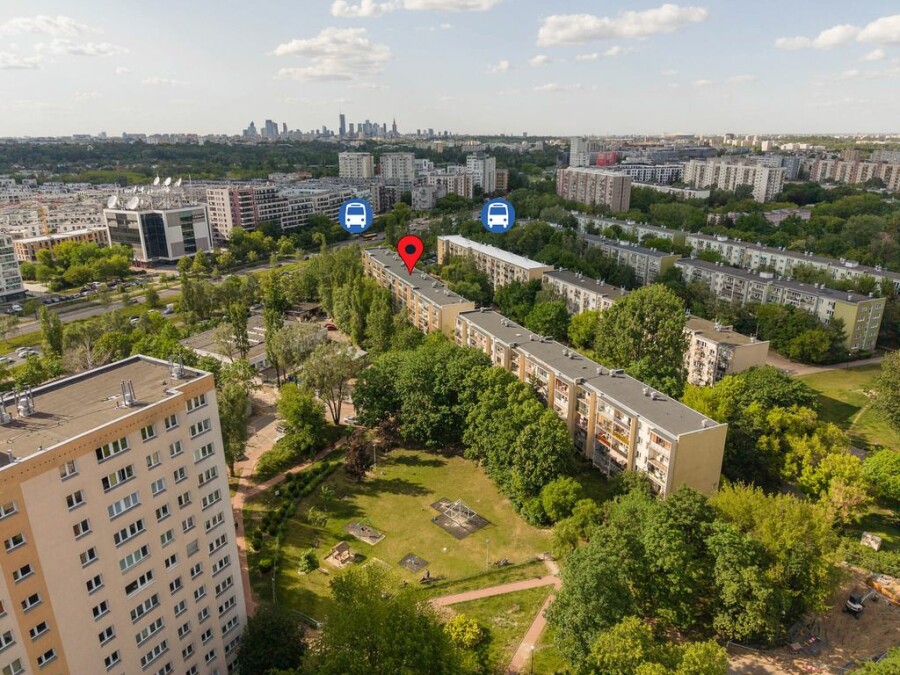 Warszawa, Mokotów, Sewastopolska, Dwustronne Oddzielna kuchnia Widok na zieleń