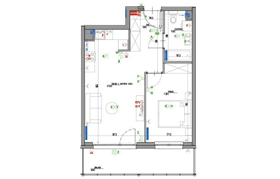 Warszawa, Wilanów, Jerzego Holzera, 2 Pokoje | 4 piętro | Garaż | Komórka | Projekt