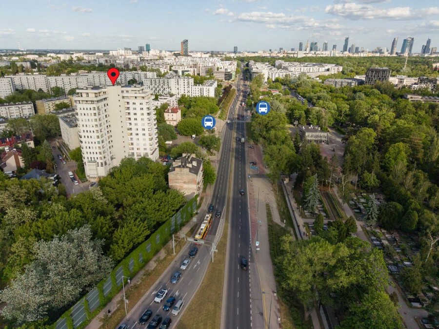 Warszawa, Żoliborz, Sybilli, 2 pokoje z widokiem i garaż z komórką lokatorską