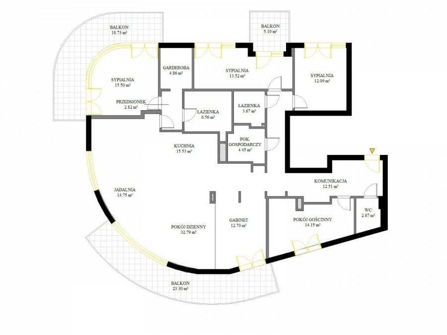 Warszawa, Mokotów, Huculska, Penthouse 180m2, Mokotów, 4 sypialnie
