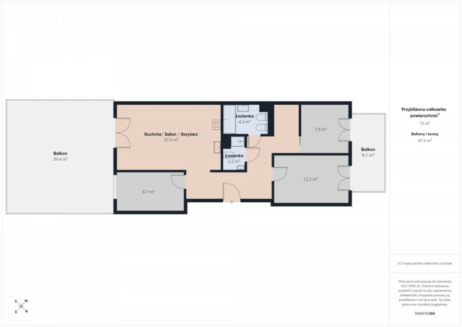 Warszawa, Wola Odolany, Rodzinny apartament na Woli I 40m2 taras