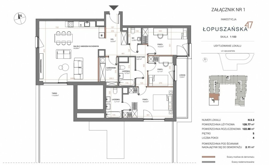 Warszawa, Włochy, Łopuszańska, 4 pokoje | Taras 119 m² | SGI Łopuszańska 47 | Ces