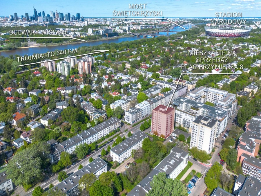 Warszawa, Praga-Południe Saska Kępa, Plac Przymierza, Urokliwe mieszkanie w obniżonej cenie