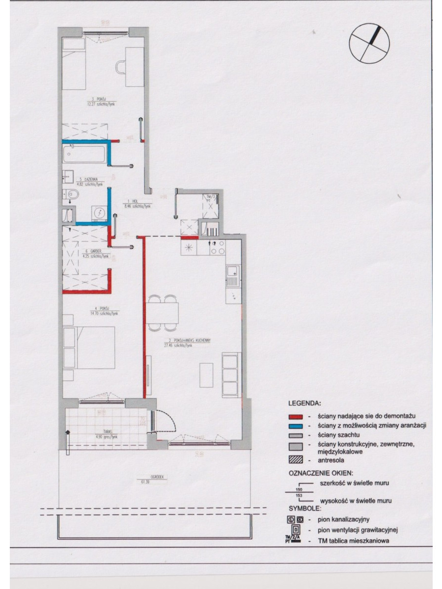 Warszawa, Wilanów Zawady, Syta, Komfortowe mieszkanie, 72 m2, 3 pokoje, ogródek