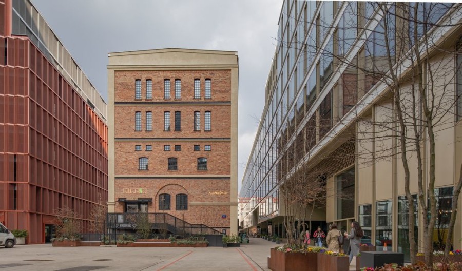 Warszawa, Wola, Krochmalna, Browary Warszawskie Rzadki układ Ostatnie piętro