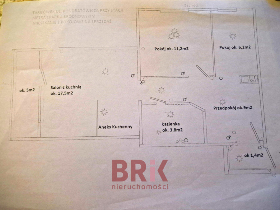 Warszawa, Targówek Bródno, Ludwika Kondratowicza, Do sprzedaży 3 pok mieszkanie na Bródnie